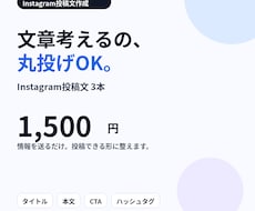 Instagram投稿文を3本作成します イメージ1