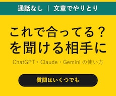 ChatGPTこれで合ってる？の疑問に答えます イメージ1