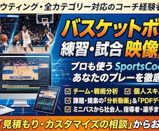 バスケットボールの練習・試合動画を分析します ミニバスから社会人まで全てのカテゴリーでサポート可能です！