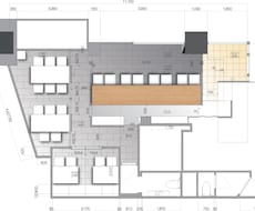 手書き図面をCADデータ化します 平面図や展開図を図面化し、色などをつけ魅力的な物にします。