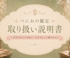 あなたの取り扱い説明書をお伝えします イメージ1