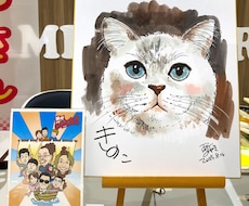ワンちゃん・猫ちゃん(ペット)の似顔絵描きます