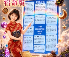 紫微斗数❤️鑑定書（前半〜後半）鑑定いたします ✨宿命から一生丸ごとわかる‼️PDF配布＋質問受付ます✨
