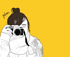 高評価実績あり✴︎オシャレな似顔絵イラスト描きます アイコン/ペーパーアイテム/プレゼントに…♡