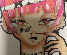 好きなキャラクターを独特な絵柄で書きあげます イメージ1