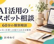 AI活用の悩みを60分の個別相談で整理します イメージ1