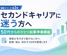 50代からの起業｜個別に60分で整理します イメージ1