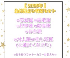 2025年の総合運占います 来年の運気を知っていい年始を迎えましょう！豪華6点セット占い