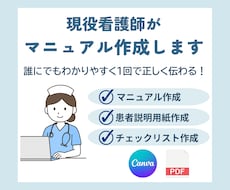 看護師が医療・介護現場のマニュアル作ります イメージ1