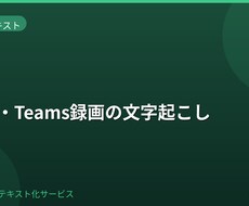 Zoom・Teams録画を文字起こしします イメージ1