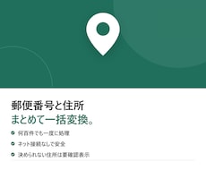 郵便番号と住所をExcelで一括変換します イメージ1