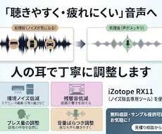 配信などの音声をノイズ除去・整音で聴きやすくします 「聴きやすく・疲れにくい」音声へ
