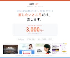 今あるホームページの修正・更新を代行します イメージ1