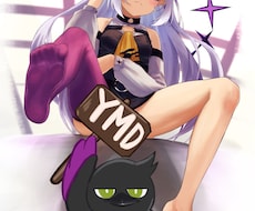 ヘッダーやサムネを描きます 女性キャラの全身絵、派手な色味のイラストが得意です