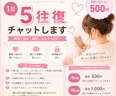 愚痴・悩み・雑談♪1日5往復チャットします イメージ1