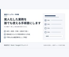 業務マニュアル・手順書を誰でも使える形にします 引き継ぎや標準化に使える手順書を作ります