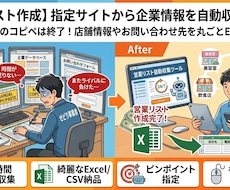 指定サイトから企業情報を自動収集します イメージ1