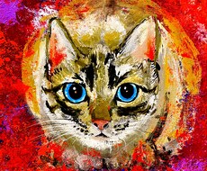 大切なペットを鮮やかな色彩で生き生きと描きます イメージ1
