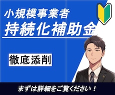 小規模事業者持続化補助金の事業計画書を添削します イメージ1