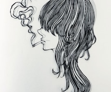 モード系　女の子の切り絵をお届けします イメージ1