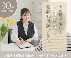 90分でお悩みを解決！収納のプロがアドバイスします 1ヶ月のアフターフォロー付きで安心サポート