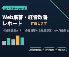 店舗の競合調査とWeb集客改善レポートを作成します イメージ1