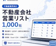 SNS保有不動産会社リスト1000社を納品します イメージ1