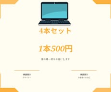 オープニングとエンディング2本ずつ作ります イメージ1
