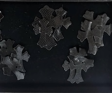 パッチ作成・縫い付けます ワンポイントで変わる。クロス＆スターの存在感。