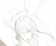 アナログで人外イラストを描きます