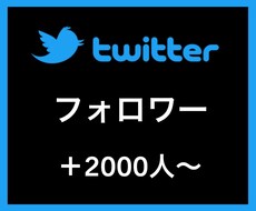 Twitterフォロワー＋2000人〜増やします イメージ1