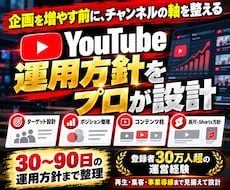 登録者30万人のYouTube運用方針を設計します イメージ1