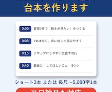 YouTube・ショート動画の台本を作ります イメージ1