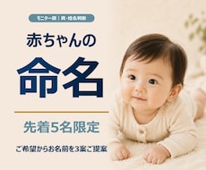 モニター版｜赤ちゃんの名前を真・姓名判断します イメージ1