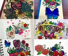 オリジナル花の絵描きます イメージ1