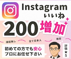 インスタ日本人からのいいねを200件増やします イメージ1