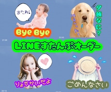 お子様・ペットの写真からLINEスタンプ作成します 作成〜申請まで全過程込み！実績あります！サンプル無料☆