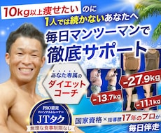10kg以上痩せたい方を毎日全力で支えます 国家資格保有・大会優勝のPROが本格ダイエットサポート