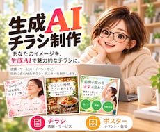 目を引くAIチラシ！制作します 「こんなチラシが欲しかった！」をAIでカタチに。