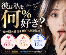 彼は私を何％好き？彼の脳内感情を100％解剖します イメージ1