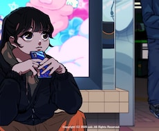 ツイッターのヘッダー／チャンネルアートお作りします パターン背景付き人物キャラクターのヘッダー！