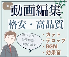 YouTube用動画、格安で編集します 【初回サムネ無料】2.000円で見やすい動画を作成します