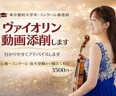 ヴァイオリン動画添削します 東京藝術大学卒・コンクール審査員が丁寧に添削します