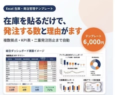 在庫を貼るだけで発注数が出るExcelを販売します イメージ1
