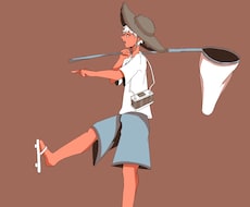 単色ポップなイラストを描きます イメージ1