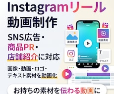 支給素材からInstagramリール動画制作します 画像・動画・ロゴ・テキストを組み合わせSNS用の動画にします