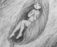 挿絵みたいな不思議・ダーク系なイラスト描きます イメージ1