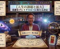 人生の葛藤を大化けさせるブレイクスルー鑑定をします 土星の試練を乗り越え、木星の解放で大いなる幸運を掴むトリセツ