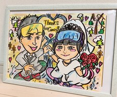 結婚式ウェルカムボード手描きします イメージ1
