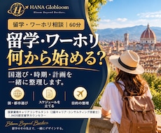留学・ワーホリの国選びや計画を一緒に整理します ／「何から始める？」から、留学のその先まで一緒にデザインする